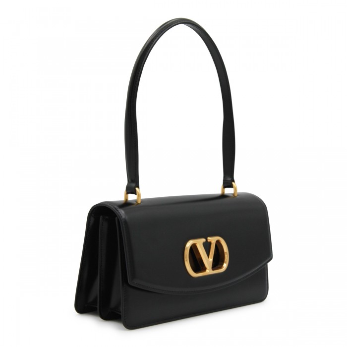 BLACK LEATHER SHOULDER BAG 2