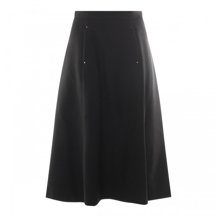 BLACK WOOL SKIRT