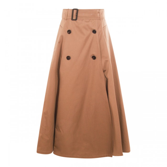 BROWN COTTON BRENDA SKIRT