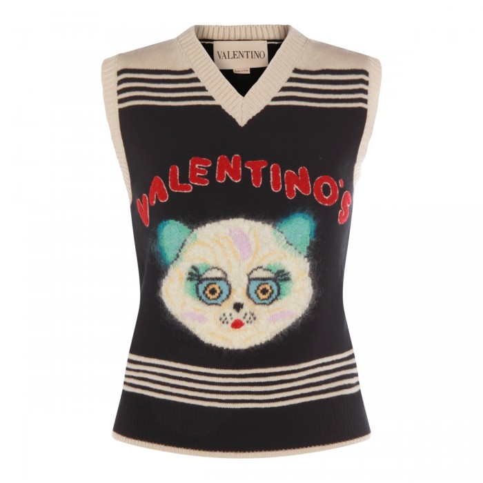 BLACK WOOL KNITWEAR