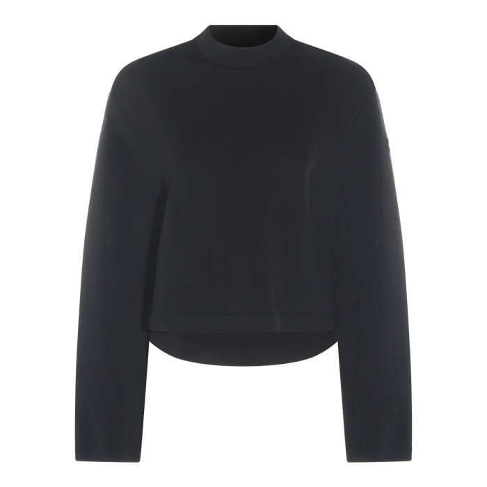BLACK VISCOSE SWEATSHIRT