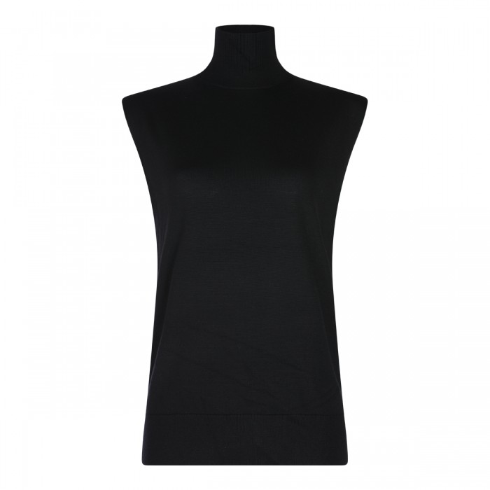 BLACK WOOL KNITWEAR