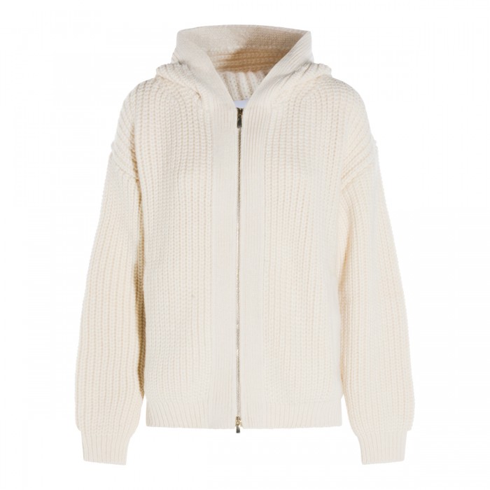 WHITE WOOL KNITWEAR