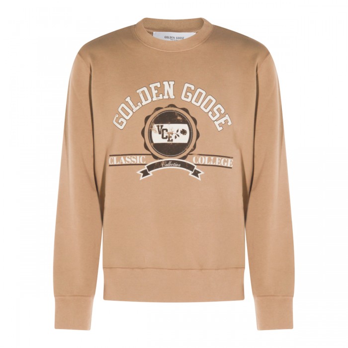 BROWN COTTON SWEATSHIRT