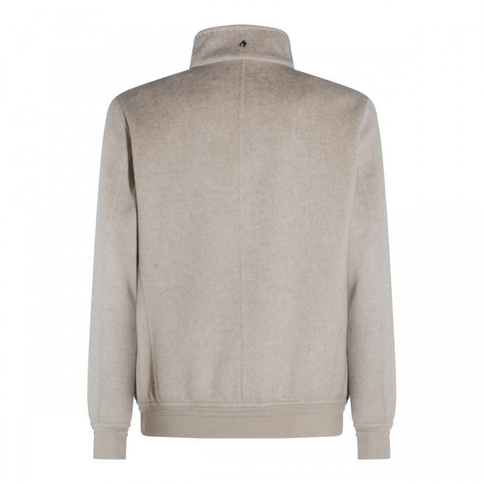 BEIGE CASHMERE CASUAL JACKET 2