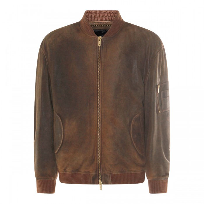DARK BROWN LEATHER JACKET