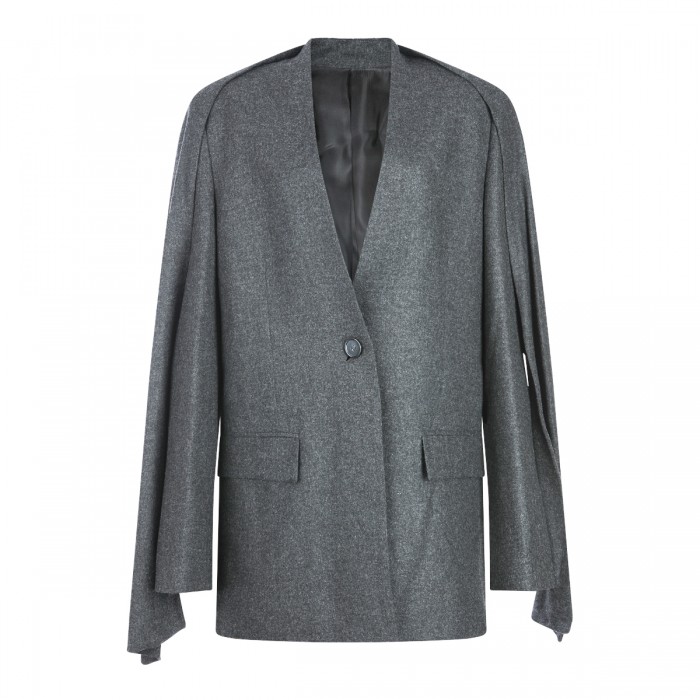 GREY VISCOSE BLAZER