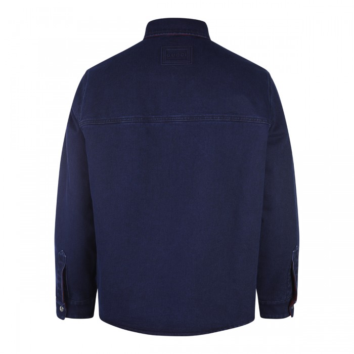 NAVY COTTON CASUAL JACKET 2