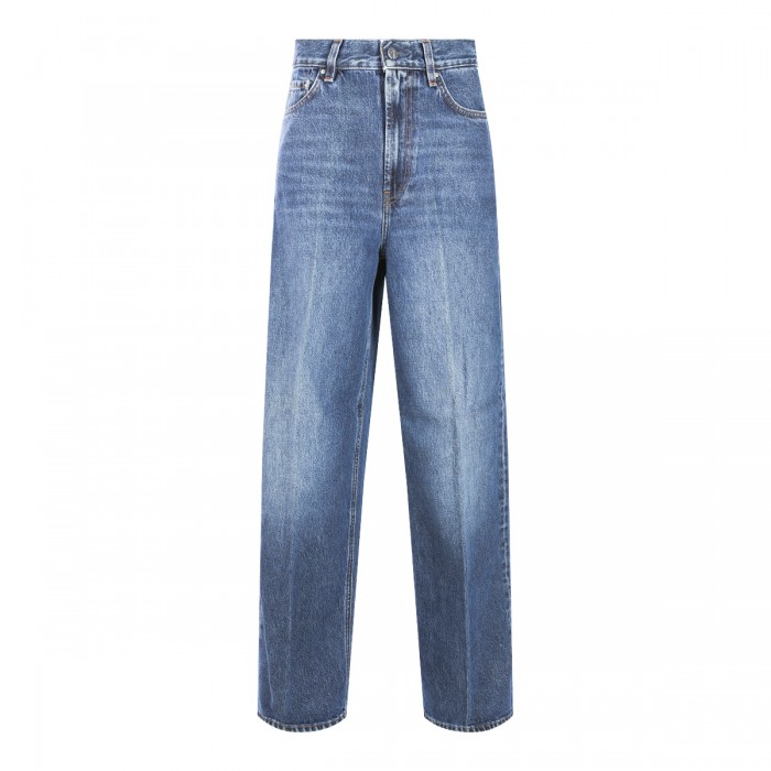 DARK BLUE COTTON JEANS