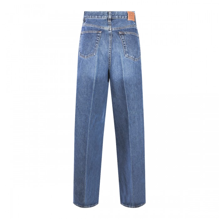 DARK BLUE COTTON JEANS 2