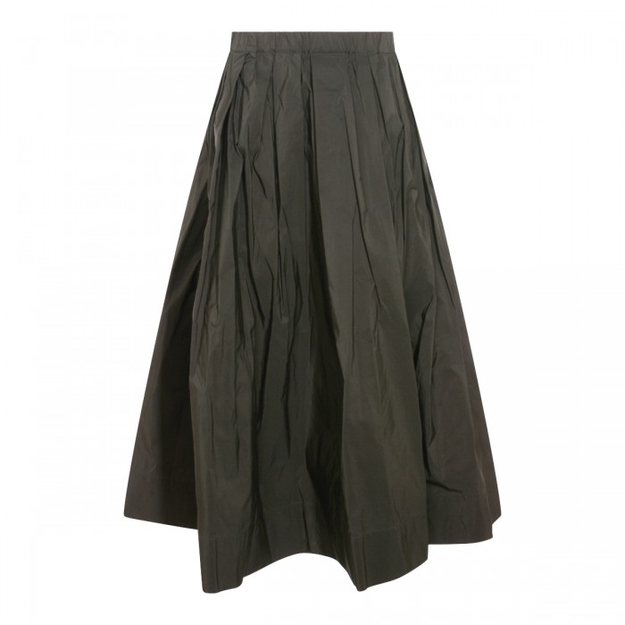 GREY COTTON BLEND ALOE SKIRT