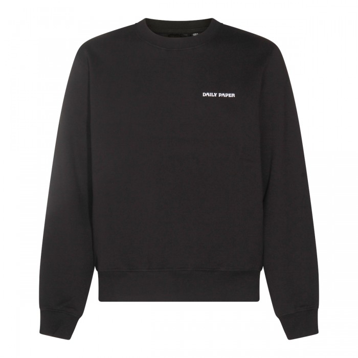 BLACK COTTON SWEATSHIRT
