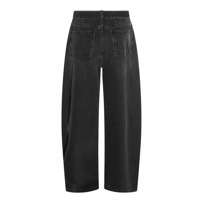 BLACK COTTON DENIM JEANS 2