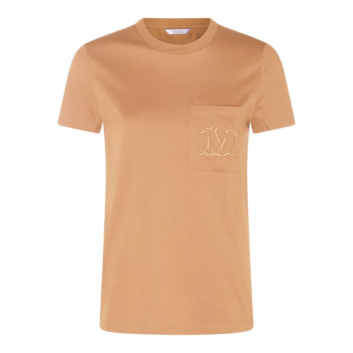 CAMEL COTTON T-SHIRT