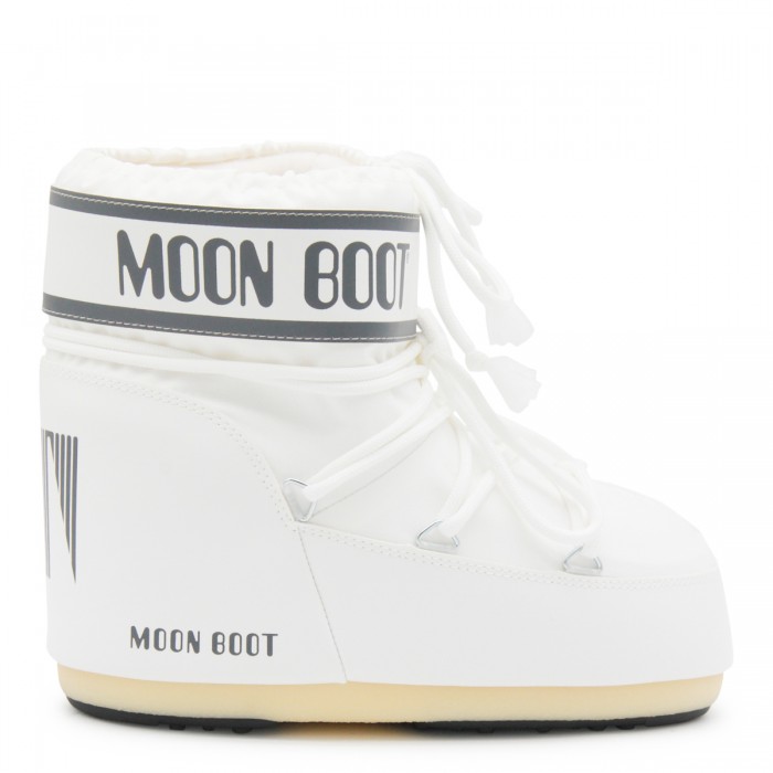 WHITE ICON LOW NYLON BOOTS