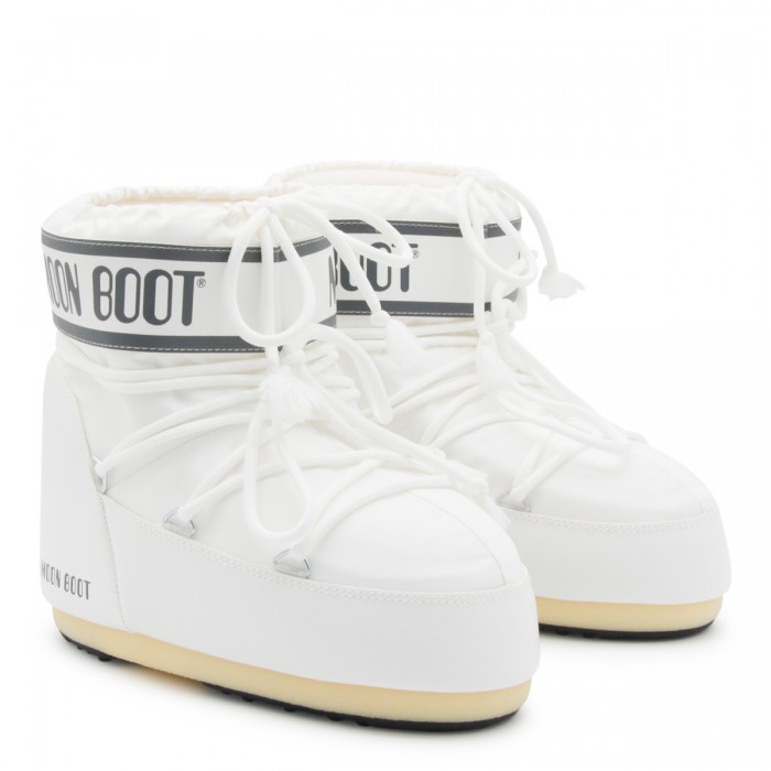 WHITE ICON LOW NYLON BOOTS 2