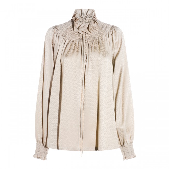 BEIGE SILK SHIRT