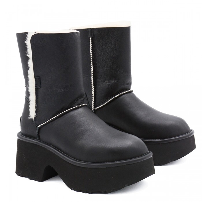 BLACK LEATHER ESME BOOTS 2