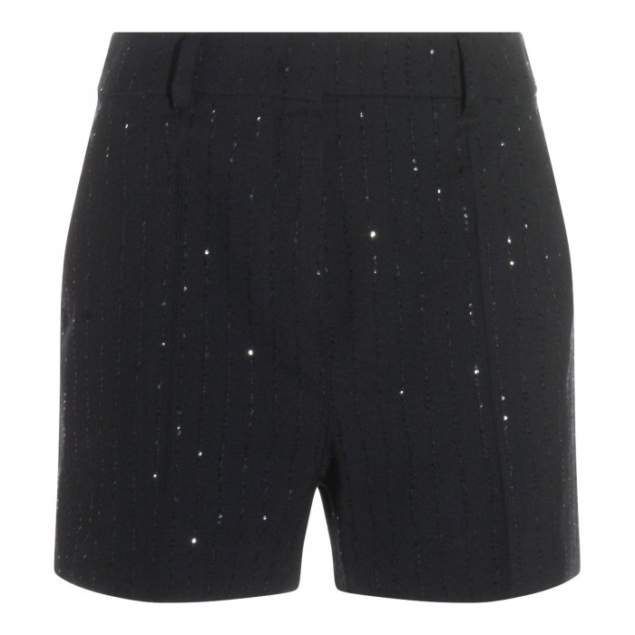 BLACK WOOL SIBERIA SHORTS