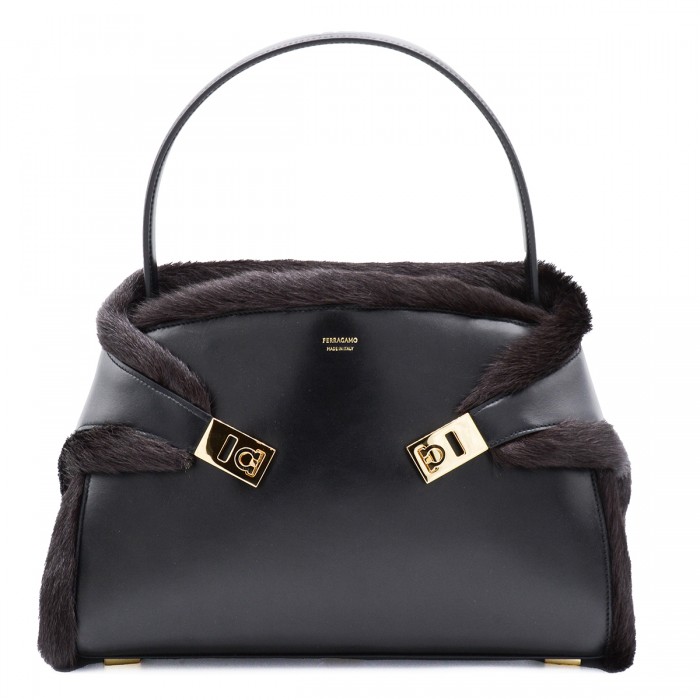 BLACK LEATHER HUG S...