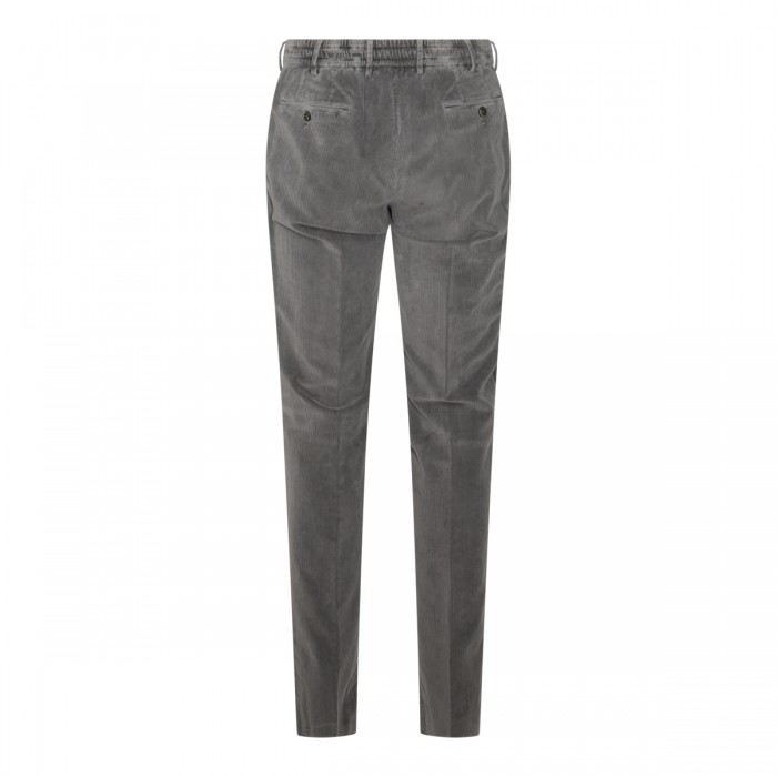 GREY COTTON SLIM JOGGER PANTS 2