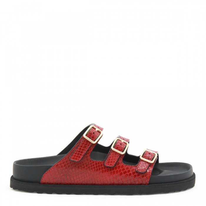 RED AND BLACK LEATHER...