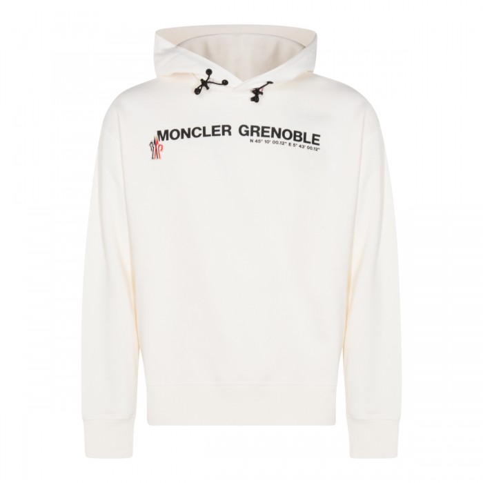 WHITE COTTON SWEATSHIRT