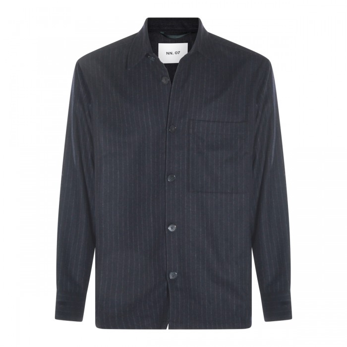 NAVY WOOL SHIRT