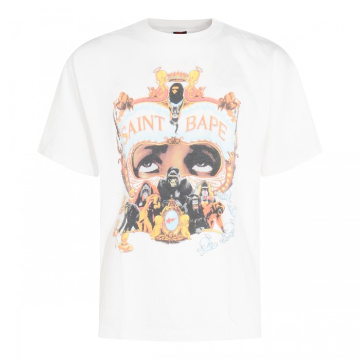 WHITE COTTON BAPE T-SHIRT