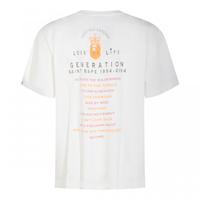 WHITE COTTON BAPE T-SHIRT 2