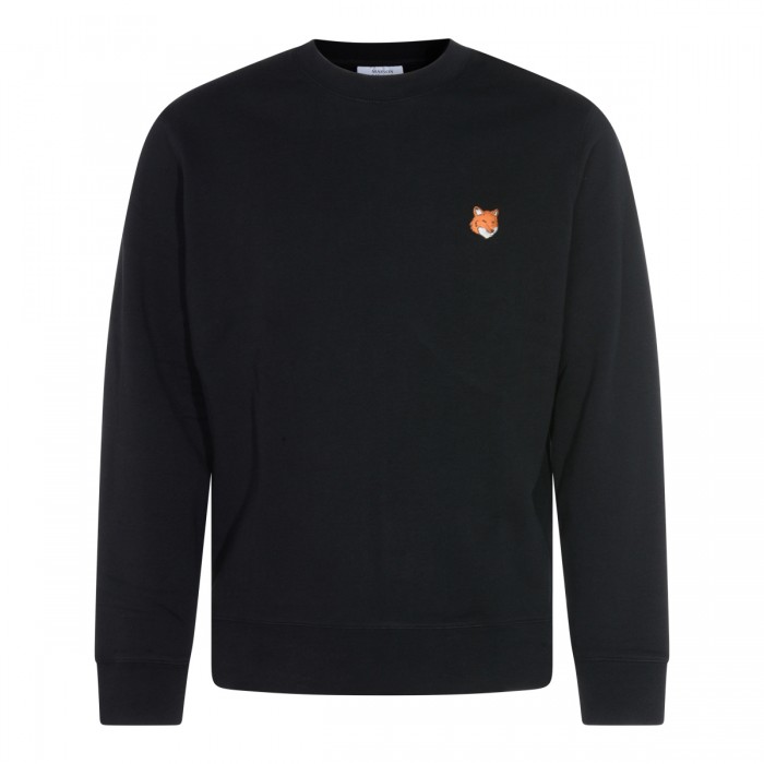BLACK COTTON SWEATSHIRT