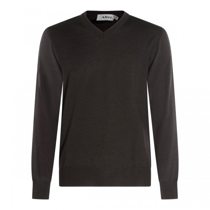 BROWN WOOL KNITWEAR