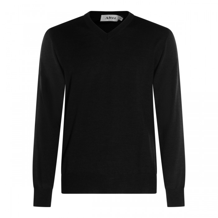 BLACK WOOL KNITWEAR
