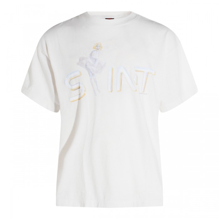 WHITE COTTON T-SHIRT