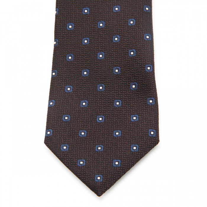 BROWN SILK TIE 2