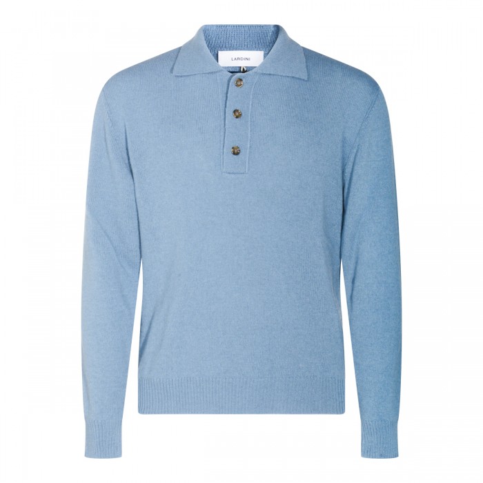 LIGHT BLUE WOOL KNITWEAR