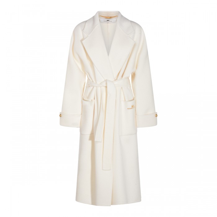 WHITE WOOL COAT