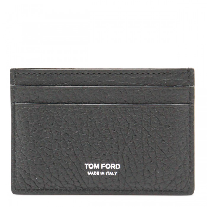 BLACK LEATHER CARD HOLDER