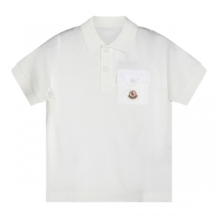 WHITE COTTON POLO SHIRT
