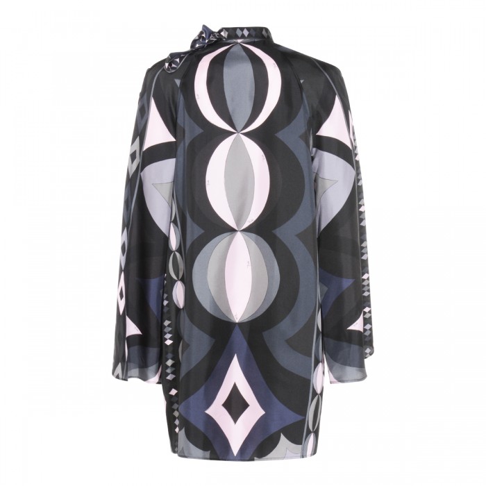 BLACK SILK MINI DRESS 2