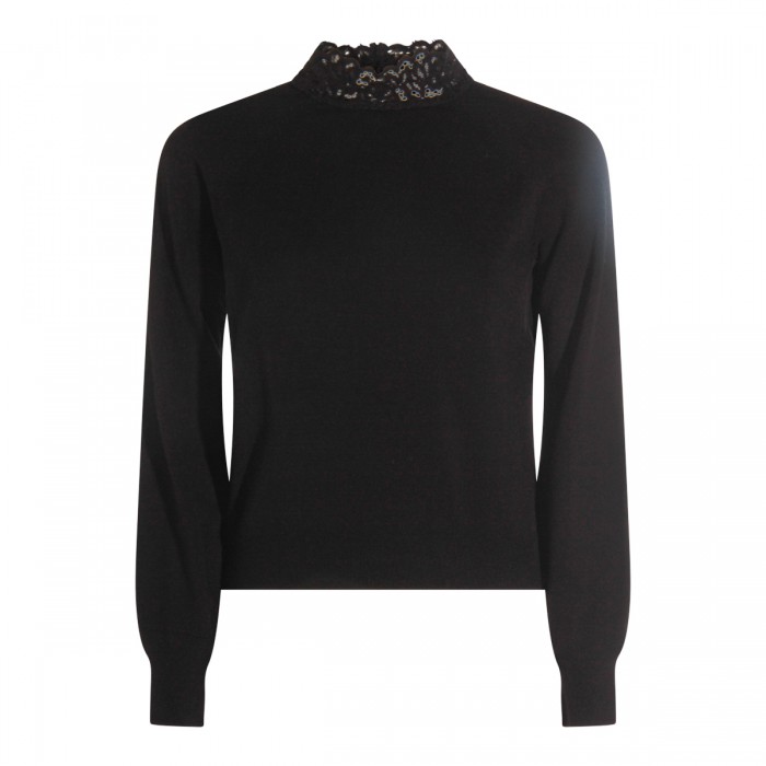 BLACK VISCOSE KNITWEAR