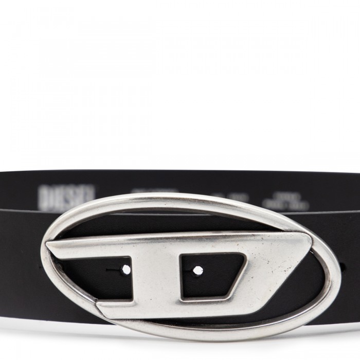 BLACK AND SILVER LEATHER BELT 2
