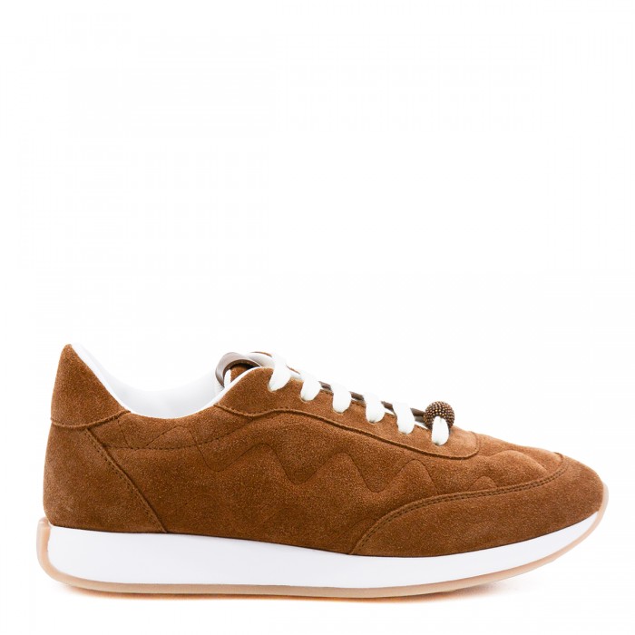 BROWN LEATHER SNEAKERS