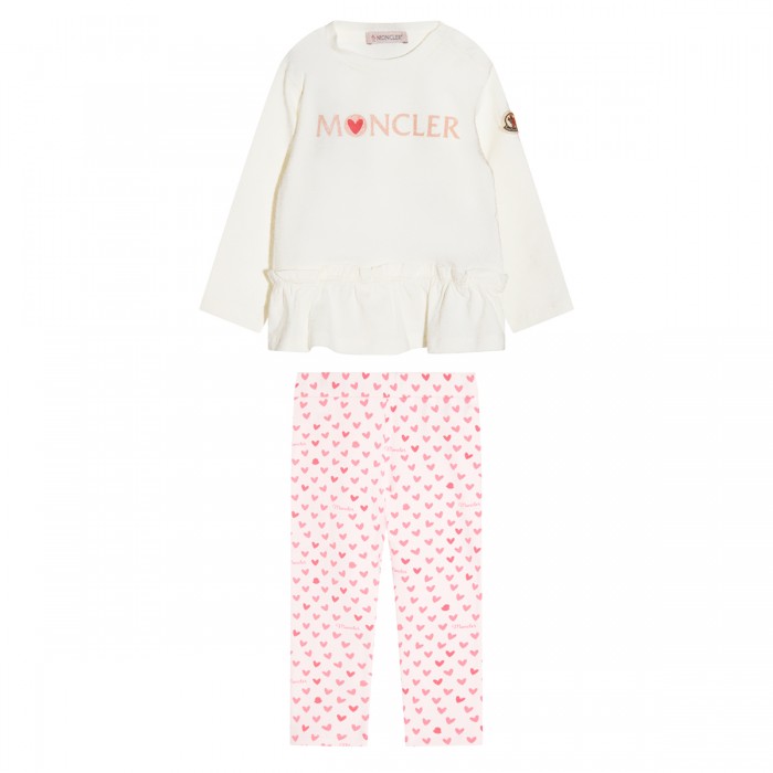 WHITE AND PINK COTTON JUMPSUIT