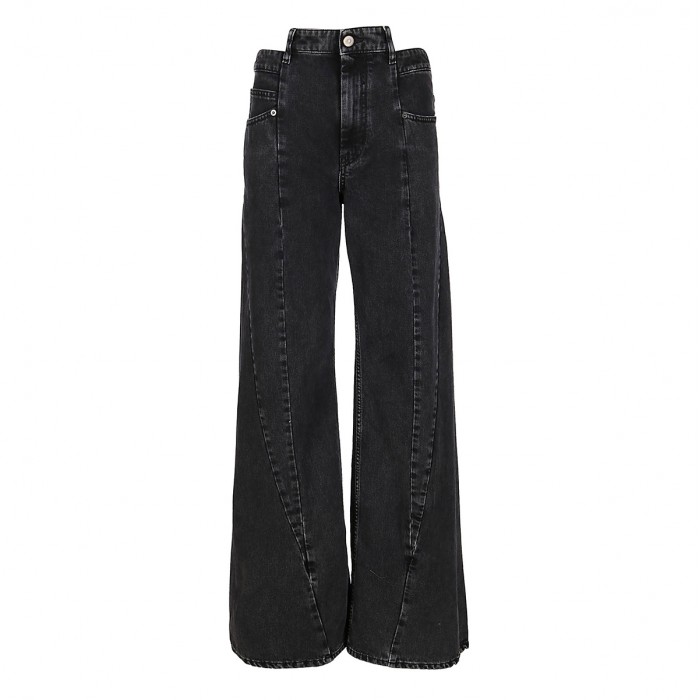 BLACK COTTON DECORTIQUE JEANS