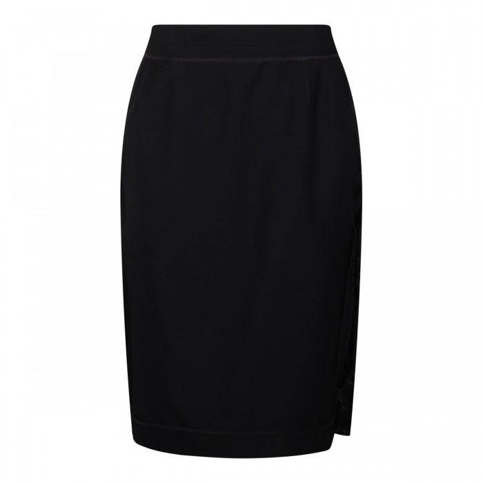 BLACK AND BLUE MIDI SKIRT