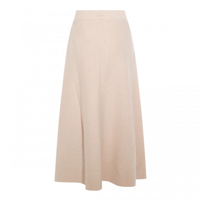 BEIGE WOOL MIDI SKIRT 2