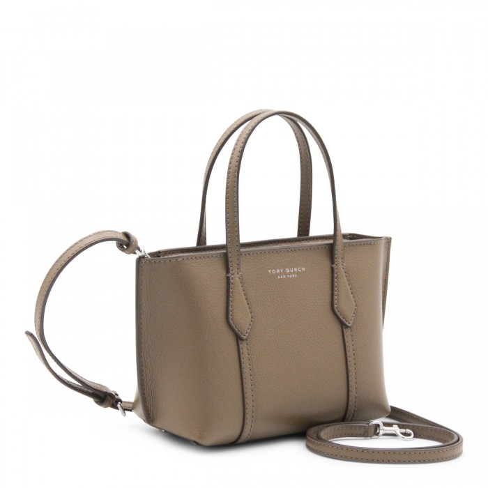 BROWN LEATHER PERRY MINI TOTE 2