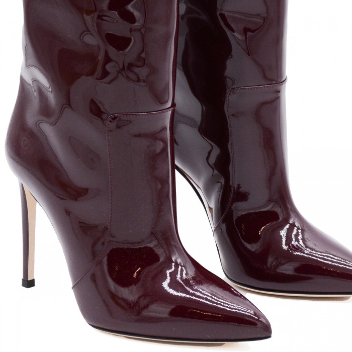 DARK RED LEATHER BOOTS 2