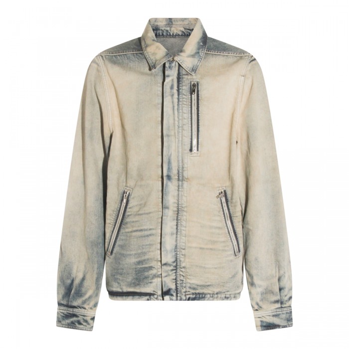 WHITE COTTON DENIM JACKET